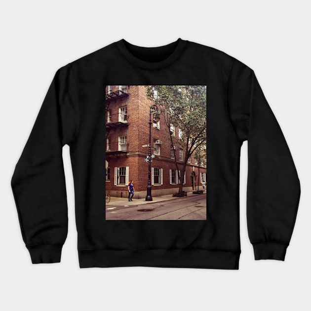 West Village Street Manhattan New York City Crewneck Sweatshirt by eleonoraingrid